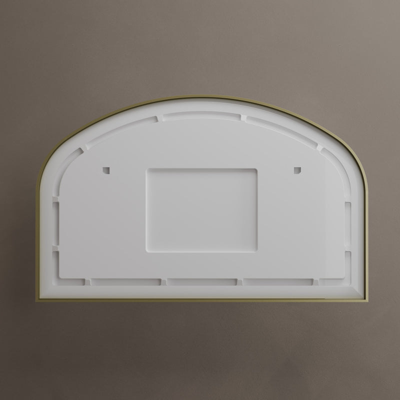 Lomax Light Overmantle Arch Illuminated Mirror 120 x 75cm - Brushed Brass