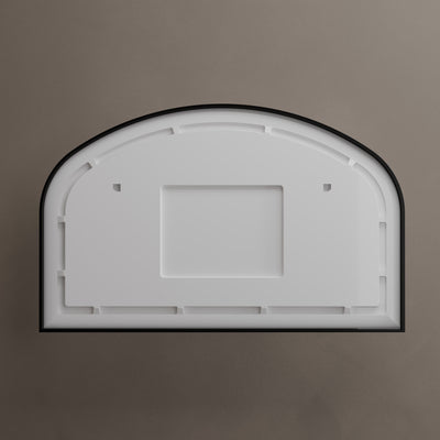 Lomax Light Overmantle Arch Illuminated Mirror 120 x 75cm - Brushed Black