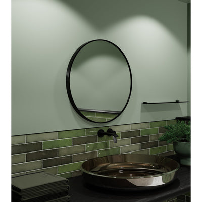 Origins Living Lomax Round Mirror 60cm - Matt Black