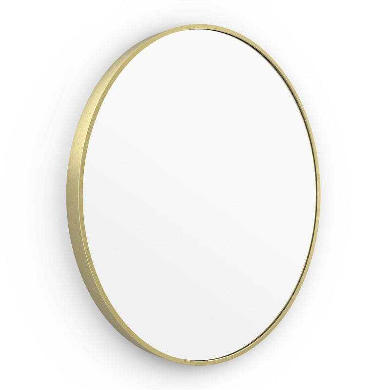 Origins Living Lomax Round Mirror 70cm - Brushed Brass