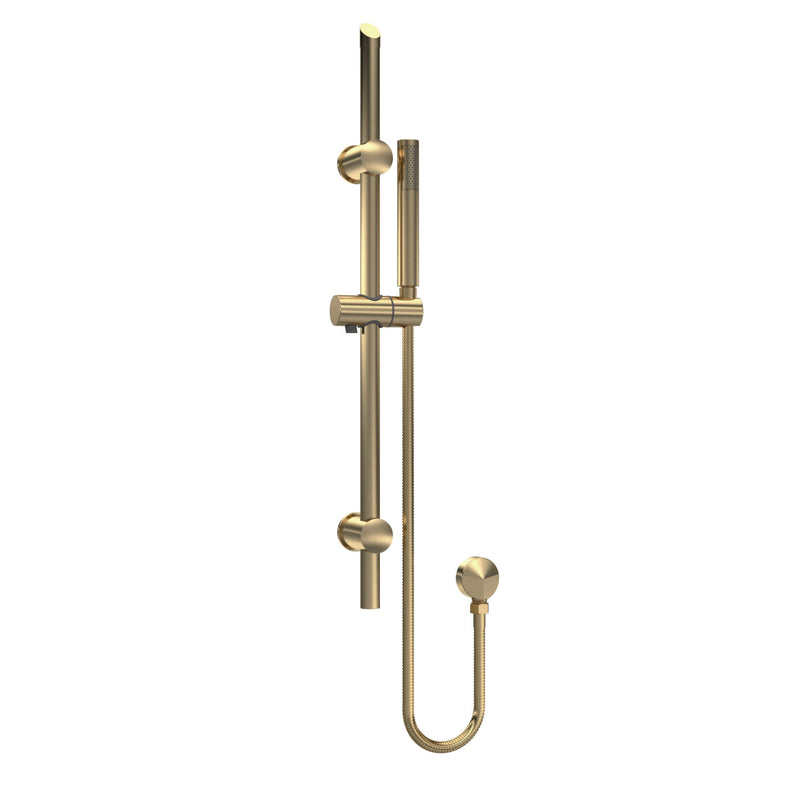 Lana Brushed Brass Concealed Shower Package With Rail Kit