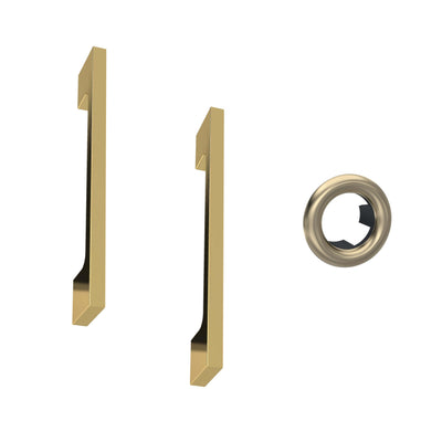 Lomond 500mm Gloss White Floorstanding Vanity Unit With Ceramic Basin - Brushed Brass Handles & Overflow Cover