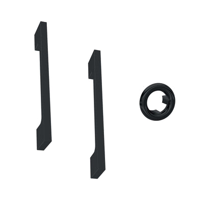 Lomond 600mm Gloss White Floorstanding Vanity Unit With Ceramic Basin - Matt Black Handles & Overflow Cover