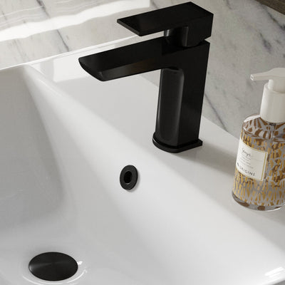 Lux Basin Overflow Cover - Matt Black