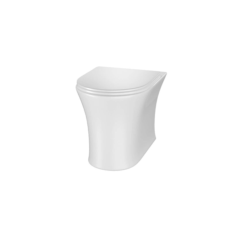 Lux Flair Rimless Wall Hung Toilet & Soft Close Seat - Chrome Fittings