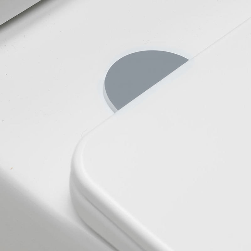 Lux Round Rimless Back To Wall Close Coupled Toilet & Soft Close Seat - Chrome Fittings
