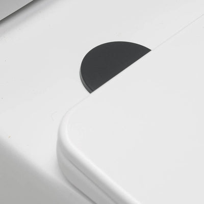 Lux Round Rimless Close Coupled Toilet & Soft Close Seat - Matt Black Fittings