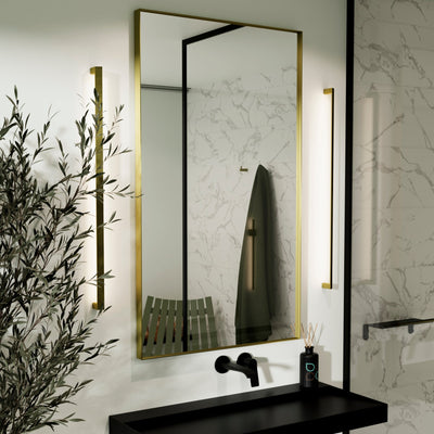 Origins Living Newington Rectangular Mirror 100x80cm - Brushed Brass