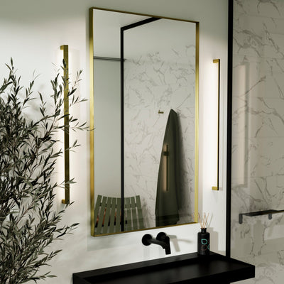Origins Living Newington Rectangular Mirror 60x80cm - Brushed Brass