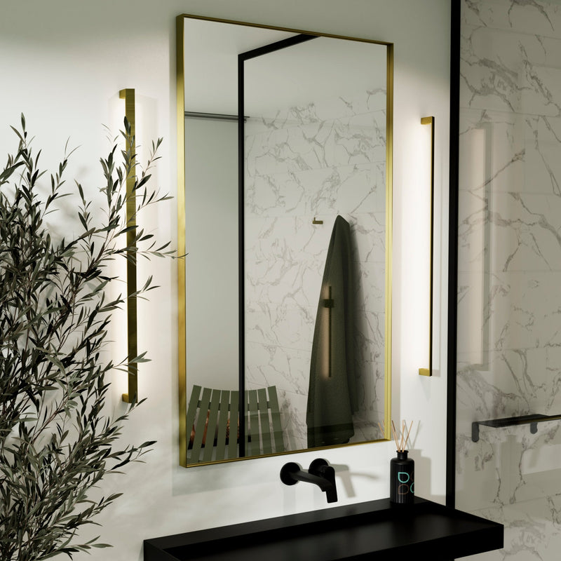 Origins Living Newington Rectangular Mirror 60x80cm - Brushed Brass