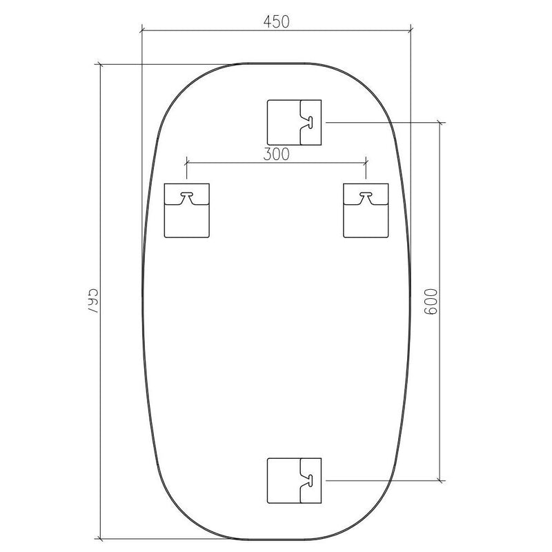 Origins Living Oslo Barrel Mirror 45x80cm - Matt Black