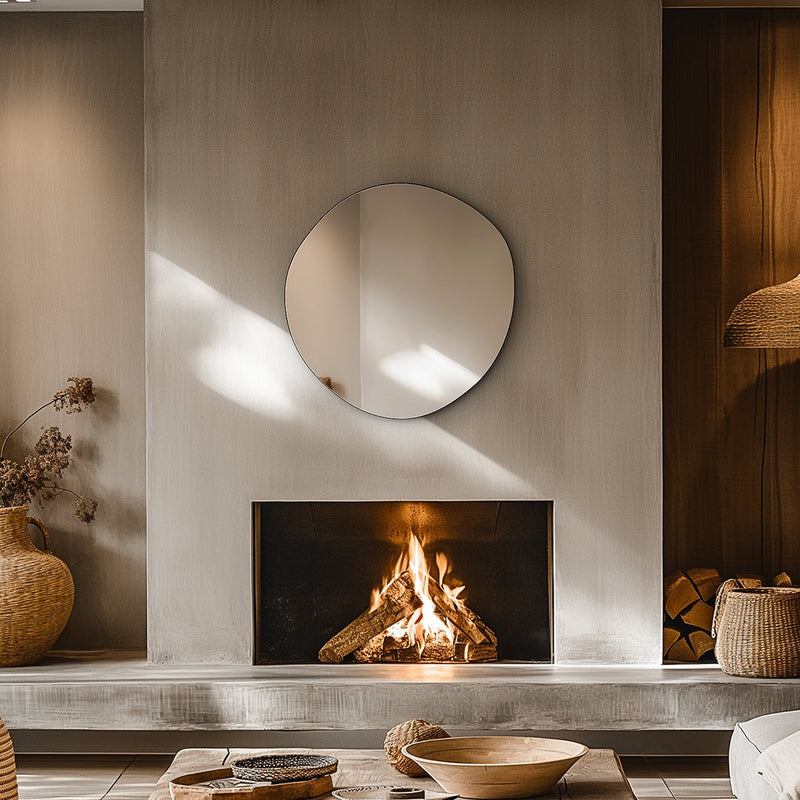 Origins Living Oslo Organic Mirror 80 - 80x77cm - Black