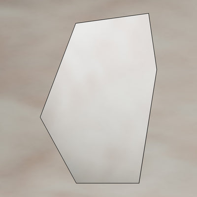 Origins Living Oslo Irregular Hexagon Mirror 55x80cm - Matt Black