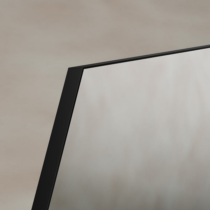 Origins Living Oslo Irregular Hexagon Mirror 55x80cm - Matt Black