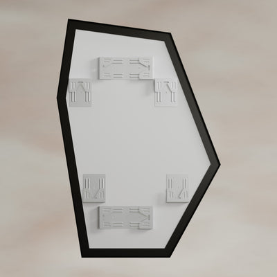 Origins Living Oslo Irregular Hexagon Mirror 55x80cm - Matt Black