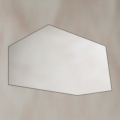 Origins Living Oslo Irregular Hexagon Mirror 55x80cm - Matt Black