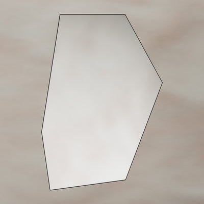 Origins Living Oslo Irregular Hexagon Mirror 55x80cm - Matt Black