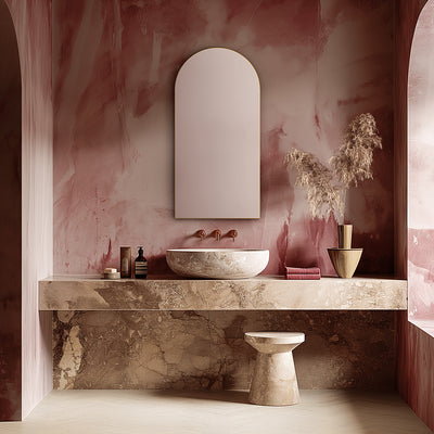 Origins Living Oslo Arch Mirror 50x100cm  -  Brushed Brass