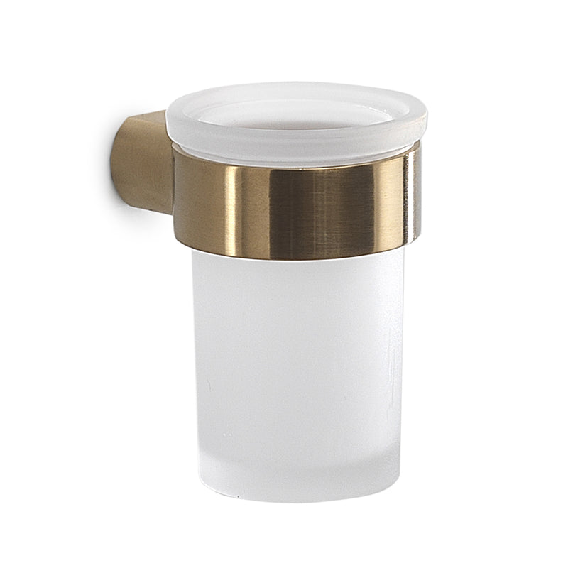 Gedy Pirenei Tumbler Holder - Brushed Gold