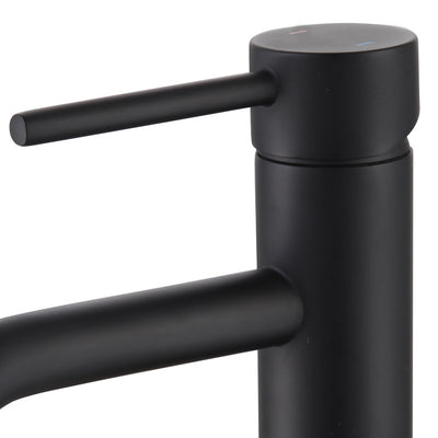 Lux Mini Monobloc Basin Mixer With Waste - Matt Black