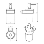 Pirenei Soap Dispenser Technical Measurements