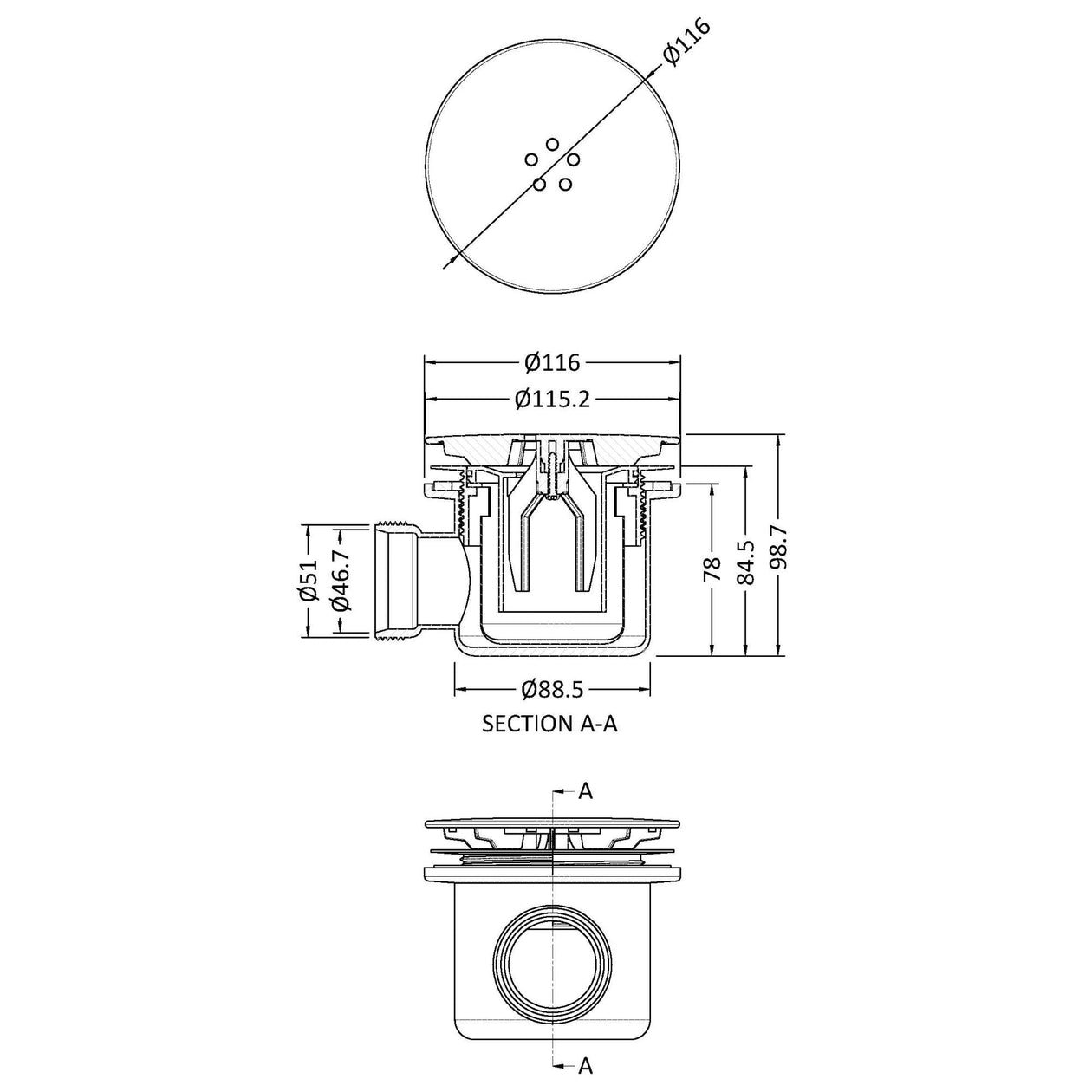 Porto Chrome 6mm Pivot Shower Door With White Stone Resin Tray & Waste - 1000 x 700mm