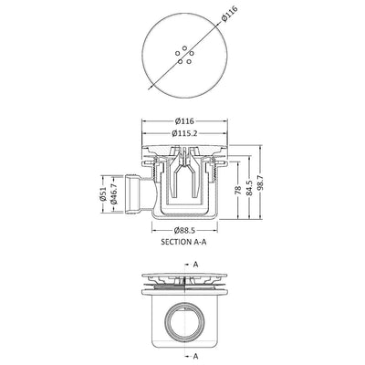 Slate Effect Stone Resin Rectangular Shower Tray & Waste 1500 x 700mm