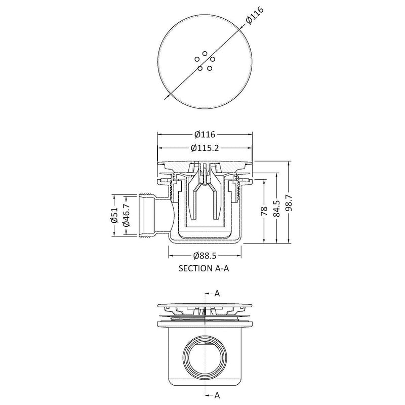 Slate Effect Stone Resin Rectangular Shower Tray & Waste 1800 x 800mm