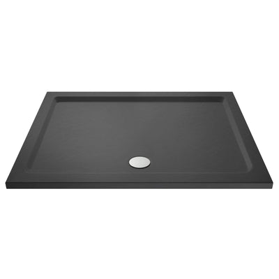 Slate Effect Stone Resin Shower Tray With Centre Waste