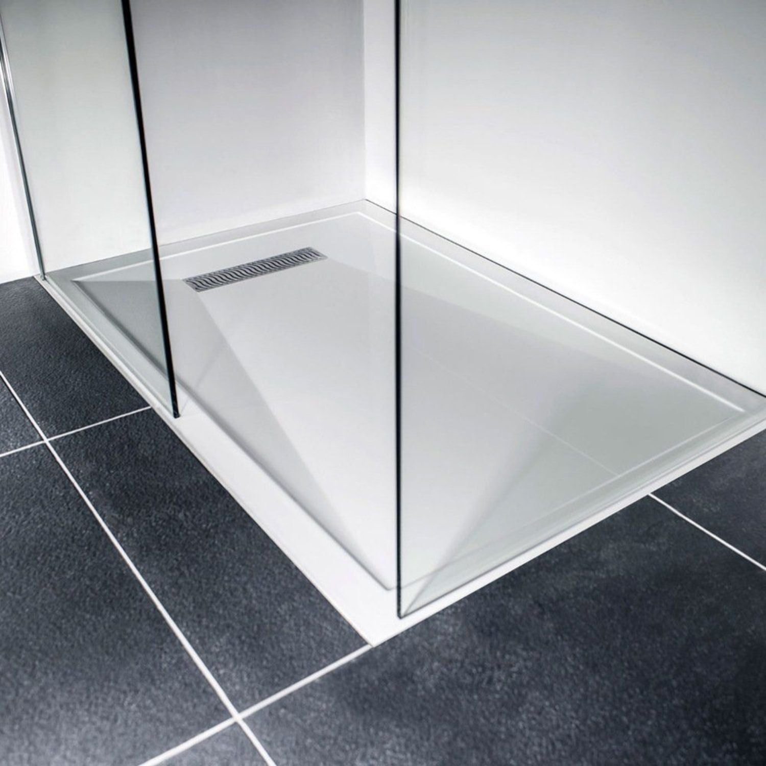 Slimstone SlimStone 25mm Linear Offset Quadrant Shower Tray – BathLab