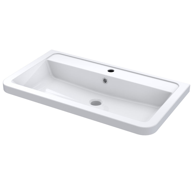 Nuie Parade 800 x 450mm Wall Hung Vanity Unit With 2 Drawers & Basin