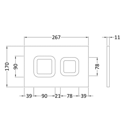 Square Flush Plate