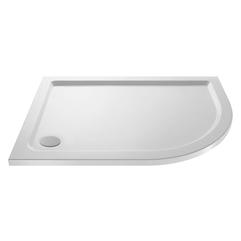 Porto Brushed Brass 6mm Offset Quadrant Shower Enclosure With White Stone Resin Tray & Waste - 1200 x 900mm
