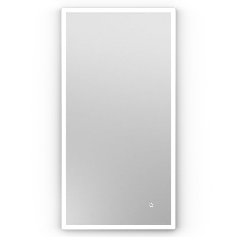 Origins Living Tate Light Rectangular Mirror 40x80cm -  Matt White