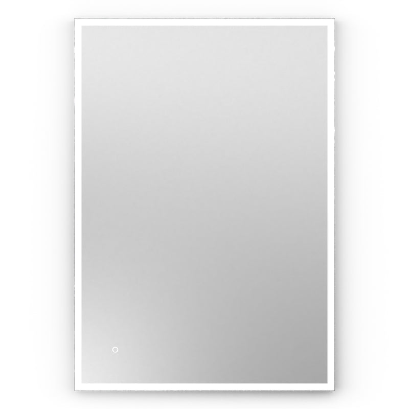 Origins Living Tate Light Rectangular Mirror 100x70cm - Polished Aluminium