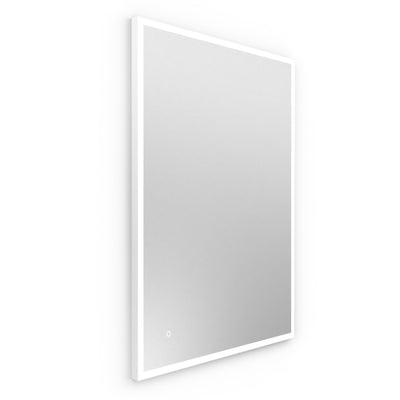 Origins Living Tate Light Rectangular Mirror 100x70cm - Matt White