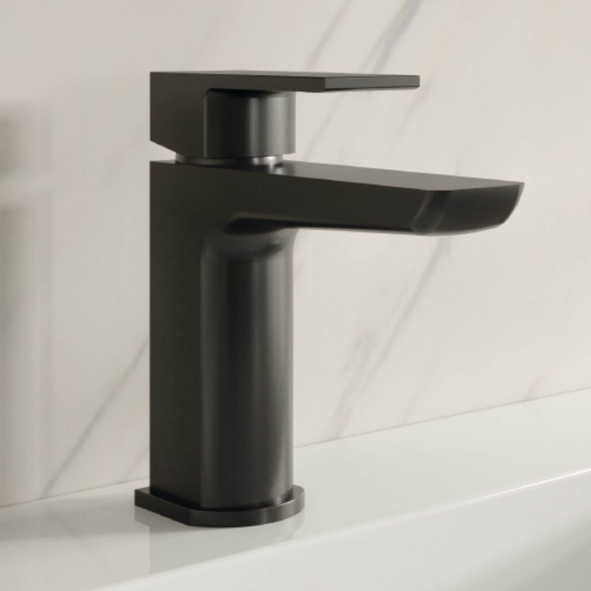 Receiver Basin Vector Vector Basin Mixer With Waste - Matt Black – BathLab
