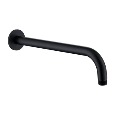 Lux Overhead Shower Wall Arm - Matt Black