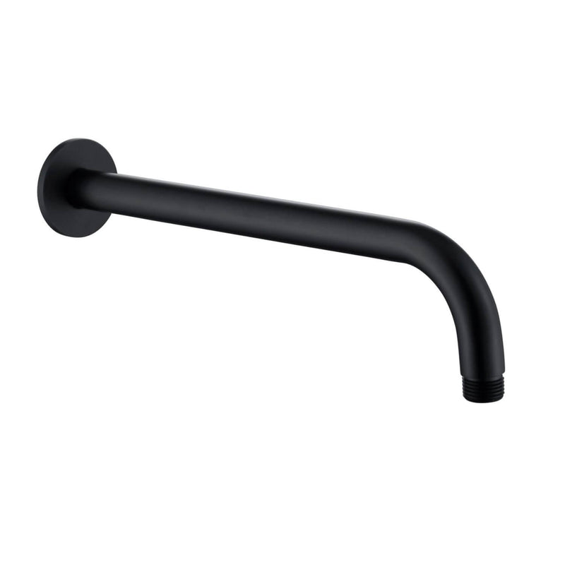 Lux Overhead Shower Wall Arm - Matt Black