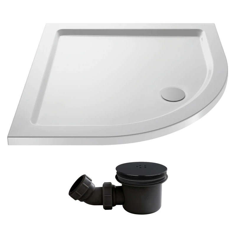 Stone Resin 40mm Quadrant Shower Tray & Waste 760 x 760mm