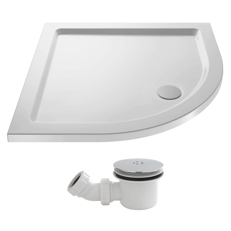 Stone Resin 40mm Quadrant Shower Tray & Waste 760 x 760mm