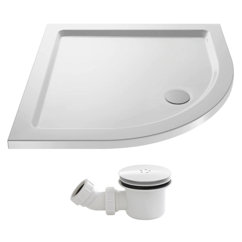 Stone Resin 40mm Quadrant Shower Tray & Waste 760 x 760mm