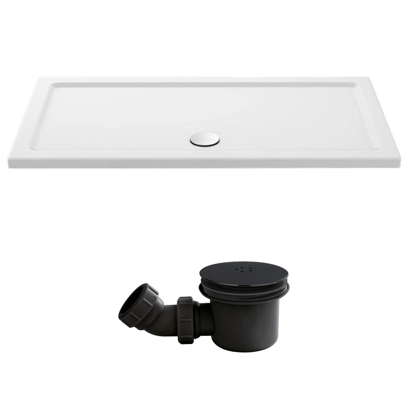 Stone Resin 40mm Rectangular Shower Tray & Waste 1600 x 760mm