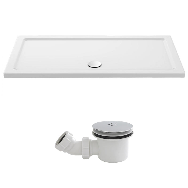 Stone Resin 40mm Rectangular Shower Tray & Waste 1600 x 760mm