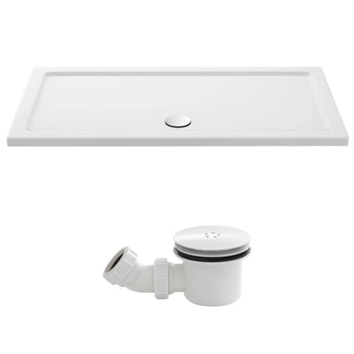 Stone Resin 40mm Rectangular Shower Tray & Waste 1600 x 760mm