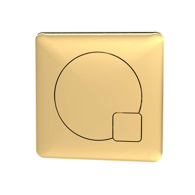 Eden Compact White WC Unit + Cape Back To Wall Toilet Bundle With Square Brushed Brass Flush Button