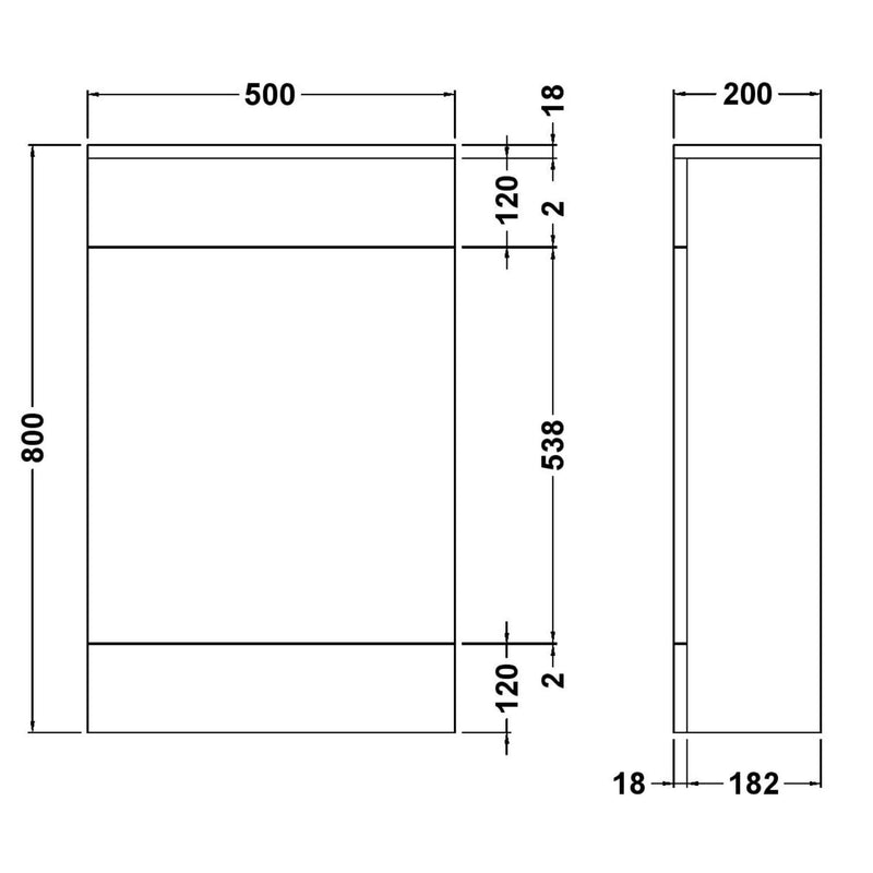 Eden Compact White WC Unit + Lana Rimless Back To Wall Toilet Bundle With Square Matt Black Flush Button
