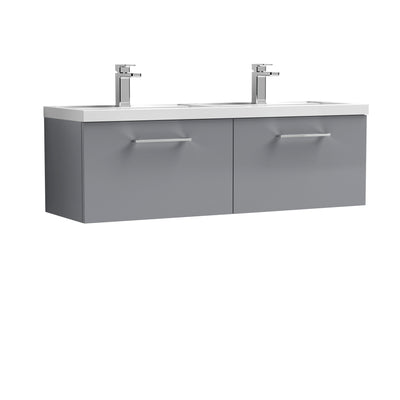 Lana Wall Hung 2 Drawer Vanity Unit & Double Basin Bathroom Furniture Collection