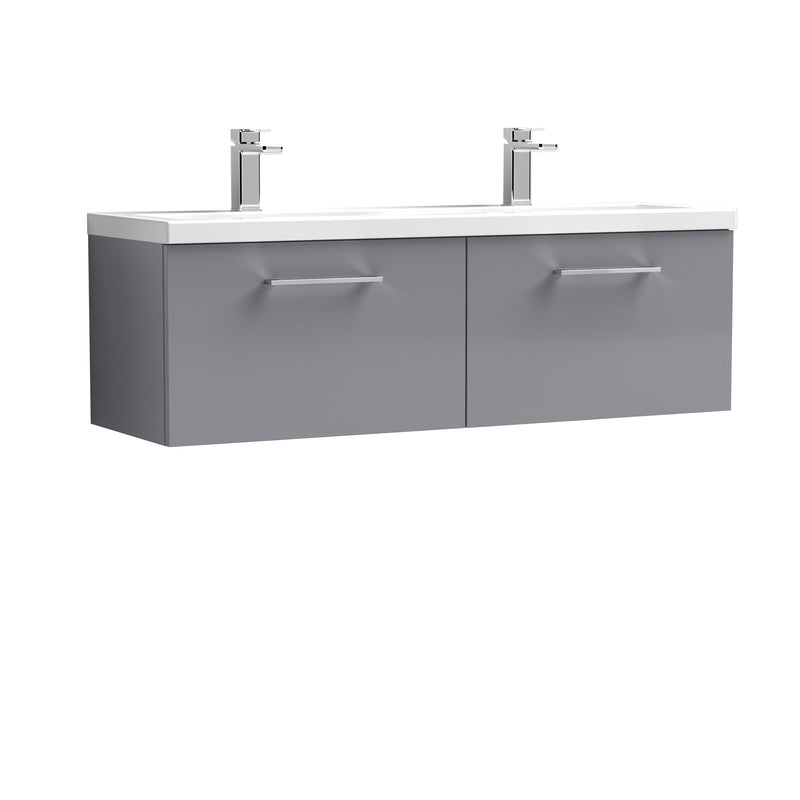 Lana Wall Hung 2 Drawer Vanity Unit & Double Basin Bathroom Furniture Collection