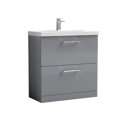 Lana 800mm Floor Standing 2 Drawer Vanity Unit & Basin Bathroom Furniture